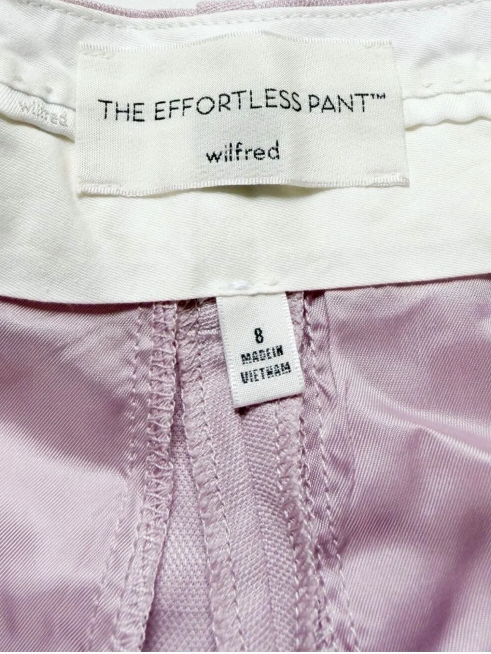 Wilfred Wide-Leg High-Waist Linen Pants in Soft Lilac